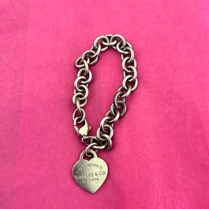 Genuine Tiffany’s Heart Tag Charm Bracelet